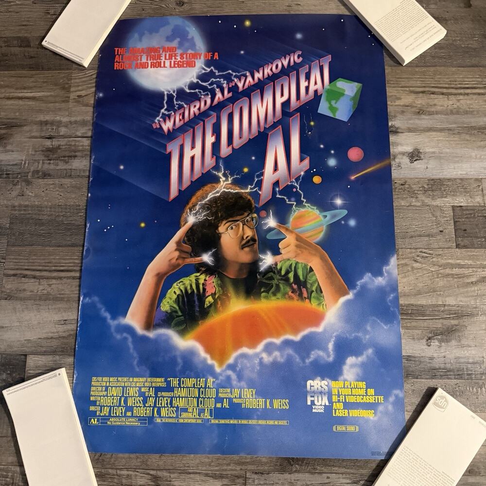 “WEIRD AL” Yankovic The Compleat AL - Vintage -1985 CBS- Movie Poster - 32”x 22”
